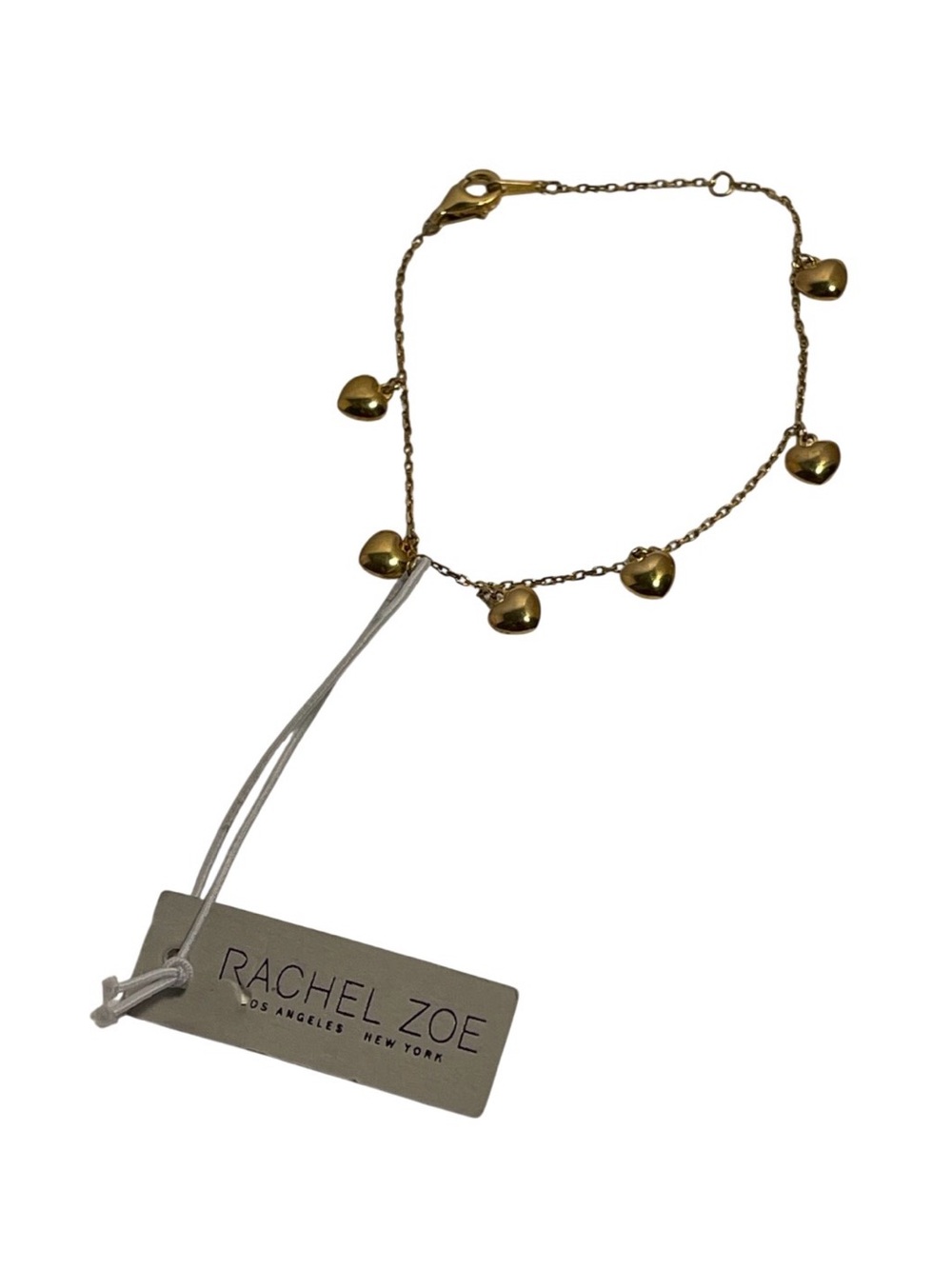 Rachel Zoe Gold Plated Sterling Silver Dangling Heart Bracelet - NWT **